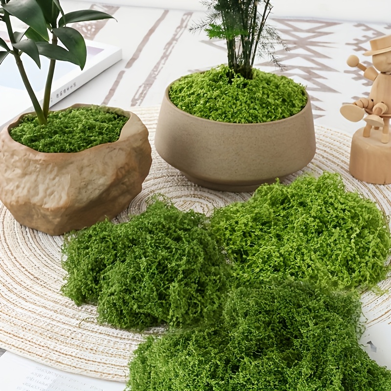 Sphagnum Moss Dry - عبوة كبيرة من الطحلب الاصطناعي الواقعي،